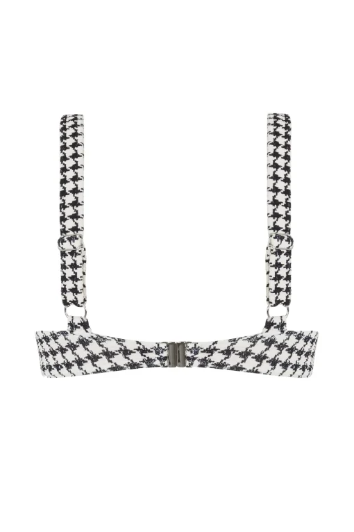 ESCAPE BRACUP TOP - HOUNDSTOOTH