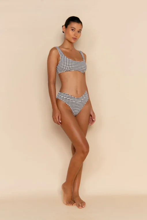 ESCAPE MID RISE BOTTOM - HOUNDSTOOTH