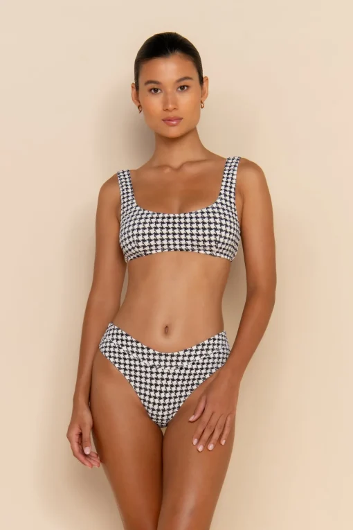 ESCAPE MID RISE BOTTOM - HOUNDSTOOTH