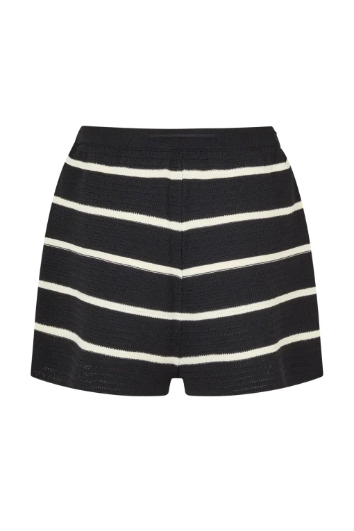 JONI KNIT SHORT - BLACK/WHITE STRIPE