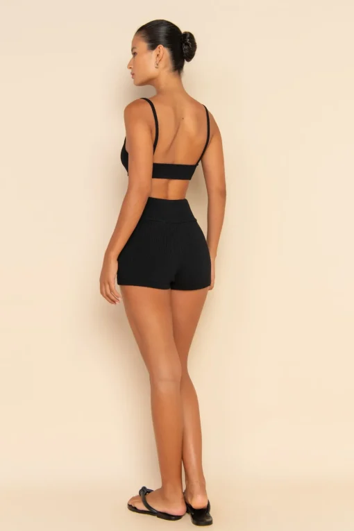 SOL KNIT CROP - BLACK