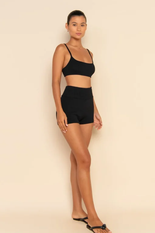 SOL KNIT CROP - BLACK